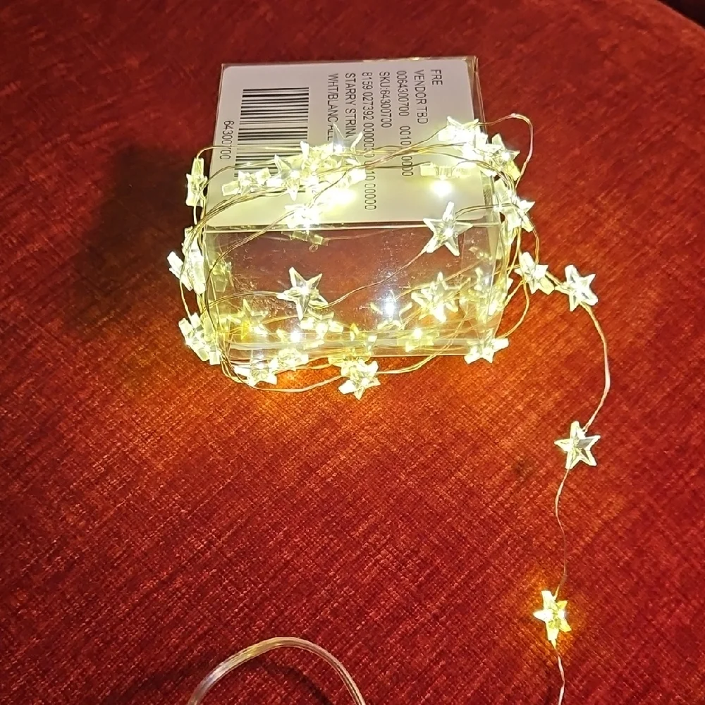 Free People Starry String Lights Mini White 7' Copper Wire With 3 Batteries NWT - Picture 10 of 16